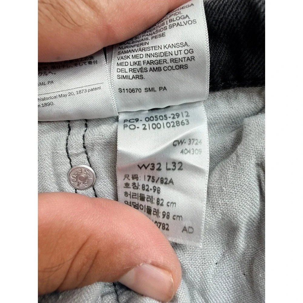 Levis 501 Original Fit Jeans Mens 30x31 Faded Black Straight Leg Denim Pants